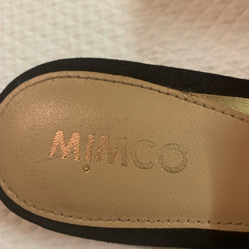 Mimco Black & Silver Epoque Flats Shoes Sz6 Flower Crystals motif stunning🤎 - Picture 3 of 10